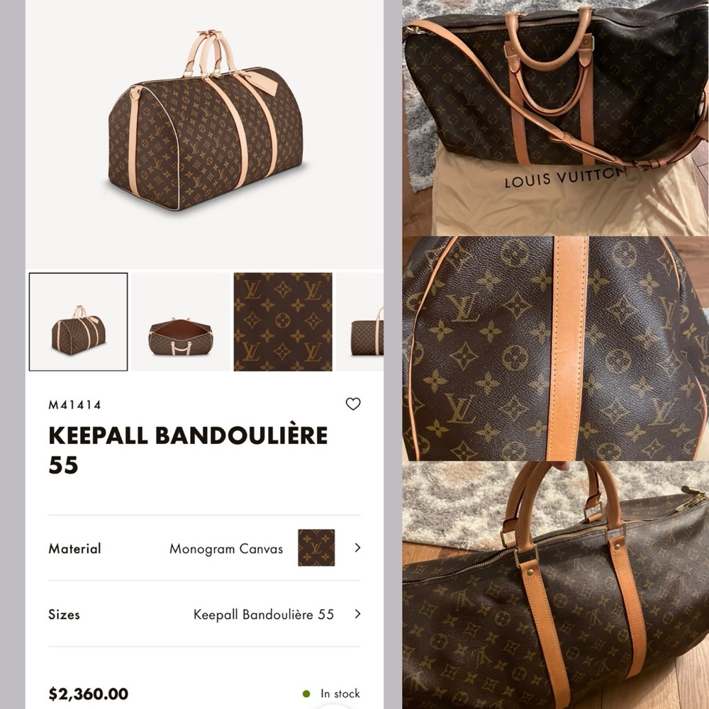 Louis Vuitton Monogram Keepall Bandouliere 55